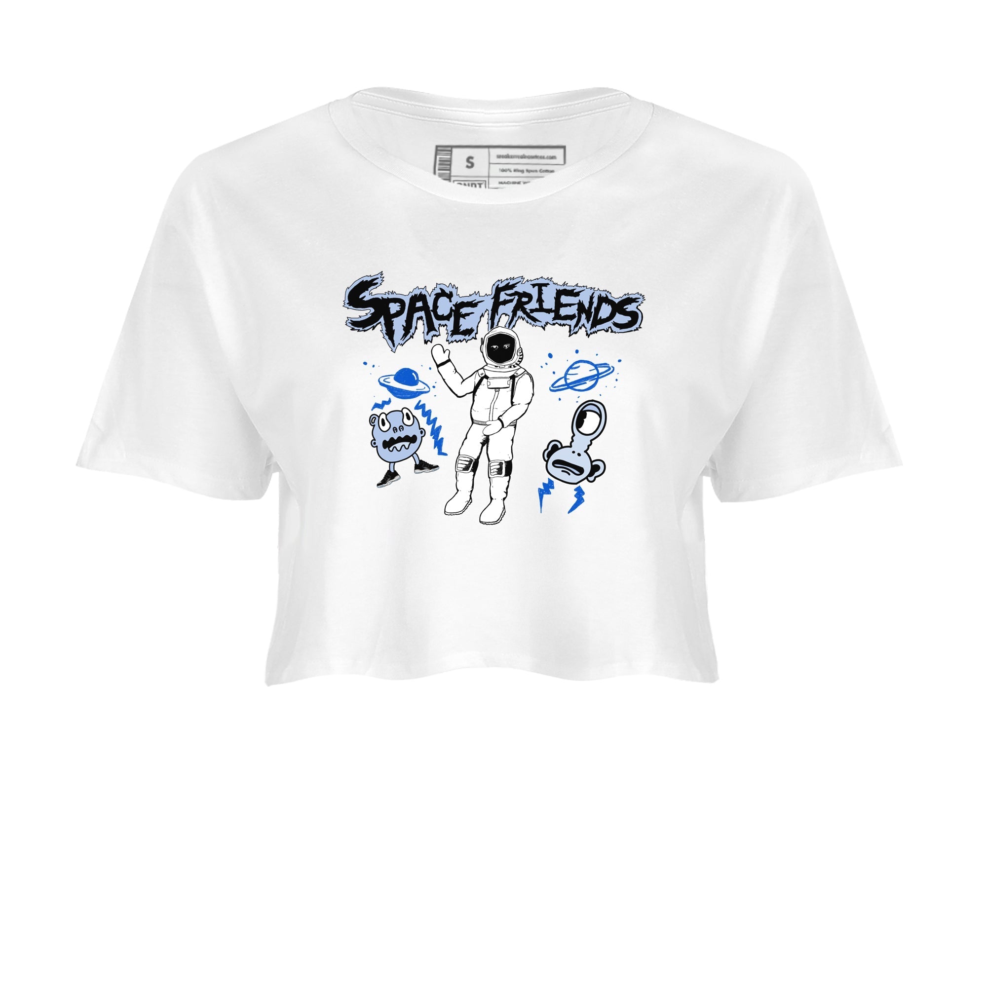 Space Friends snkmatch Women's Top - Air Jordan 11 Black and Varsity Royal