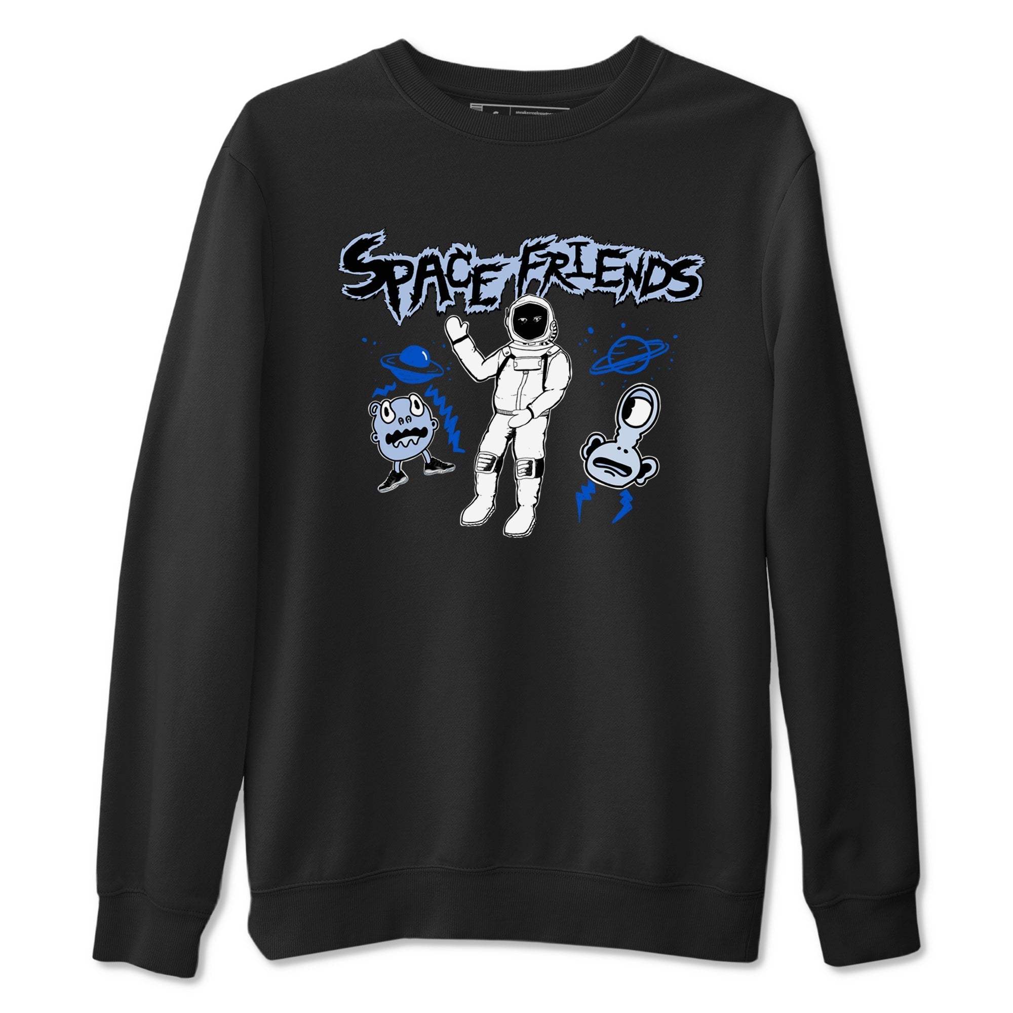 Space Friends snkmatch Tees - Air Jordan 11 Black and Varsity Royal