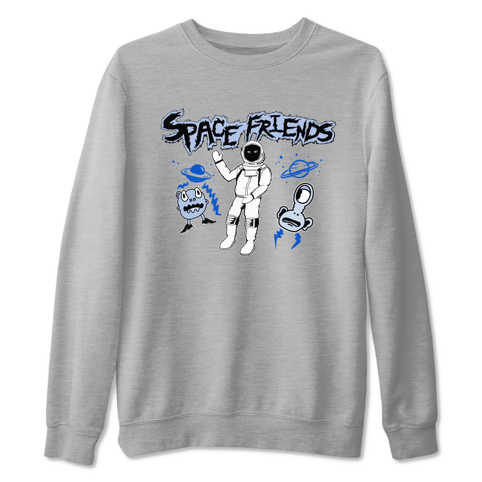 Space Friends snkmatch Tees - Air Jordan 11 Black and Varsity Royal