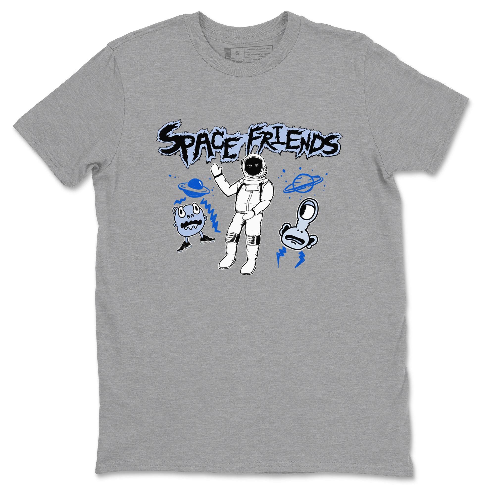 Space Friends snkmatch Tees - Air Jordan 11 Black and Varsity Royal