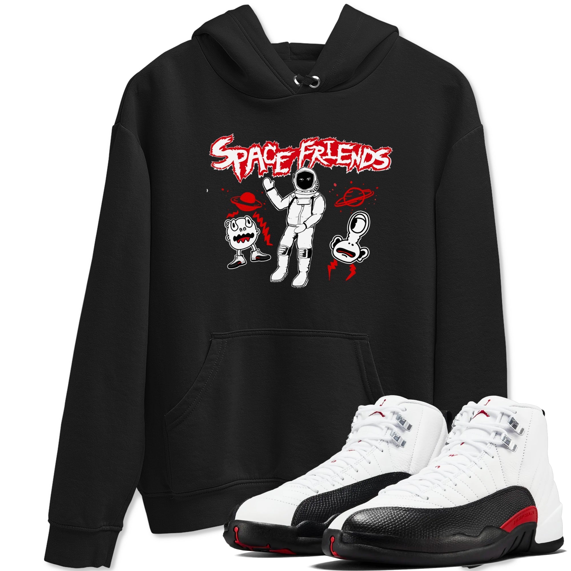 Space Friends snkmatch Tees - Air Jordan 12 Taxi Flip