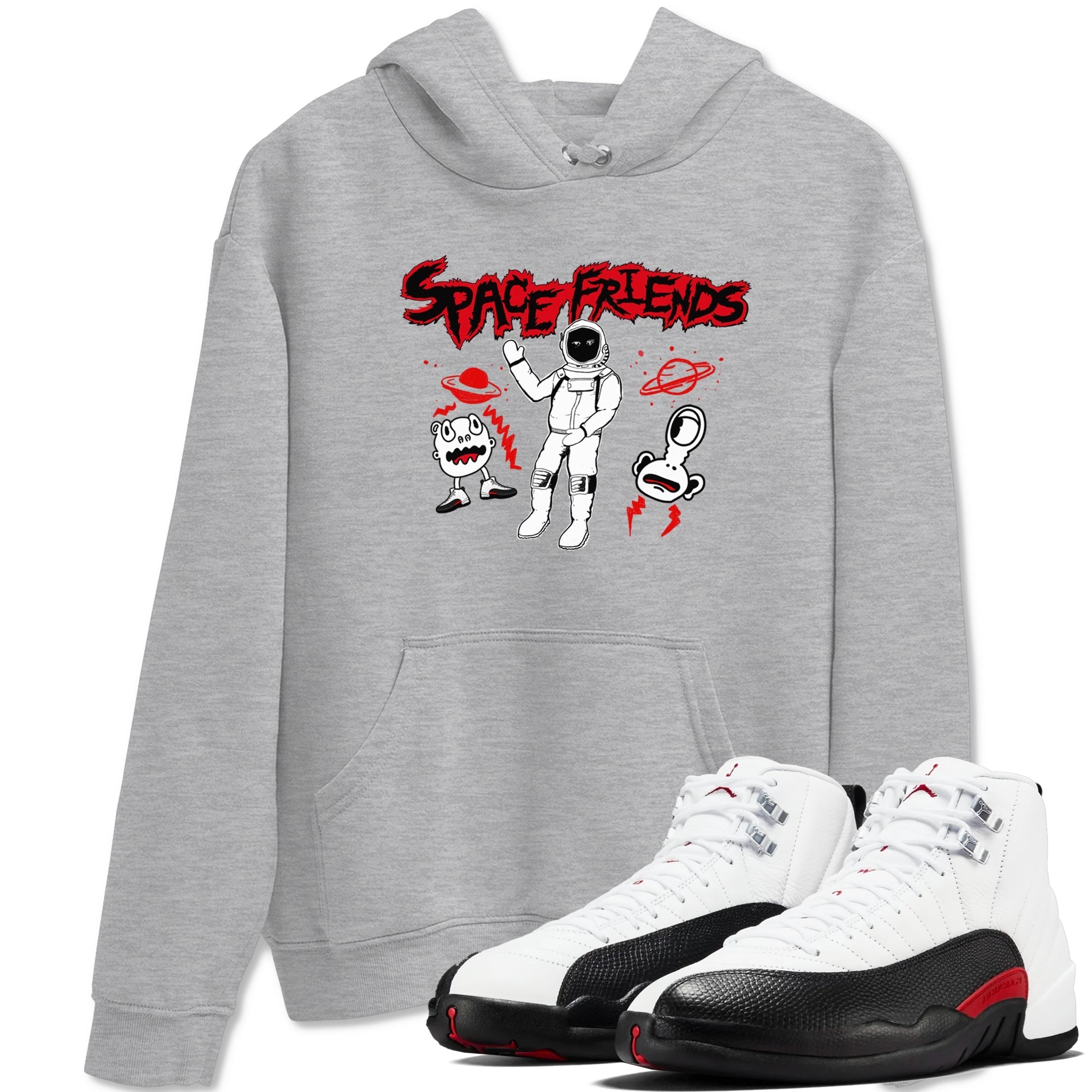 Space Friends snkmatch Tees - Air Jordan 12 Taxi Flip