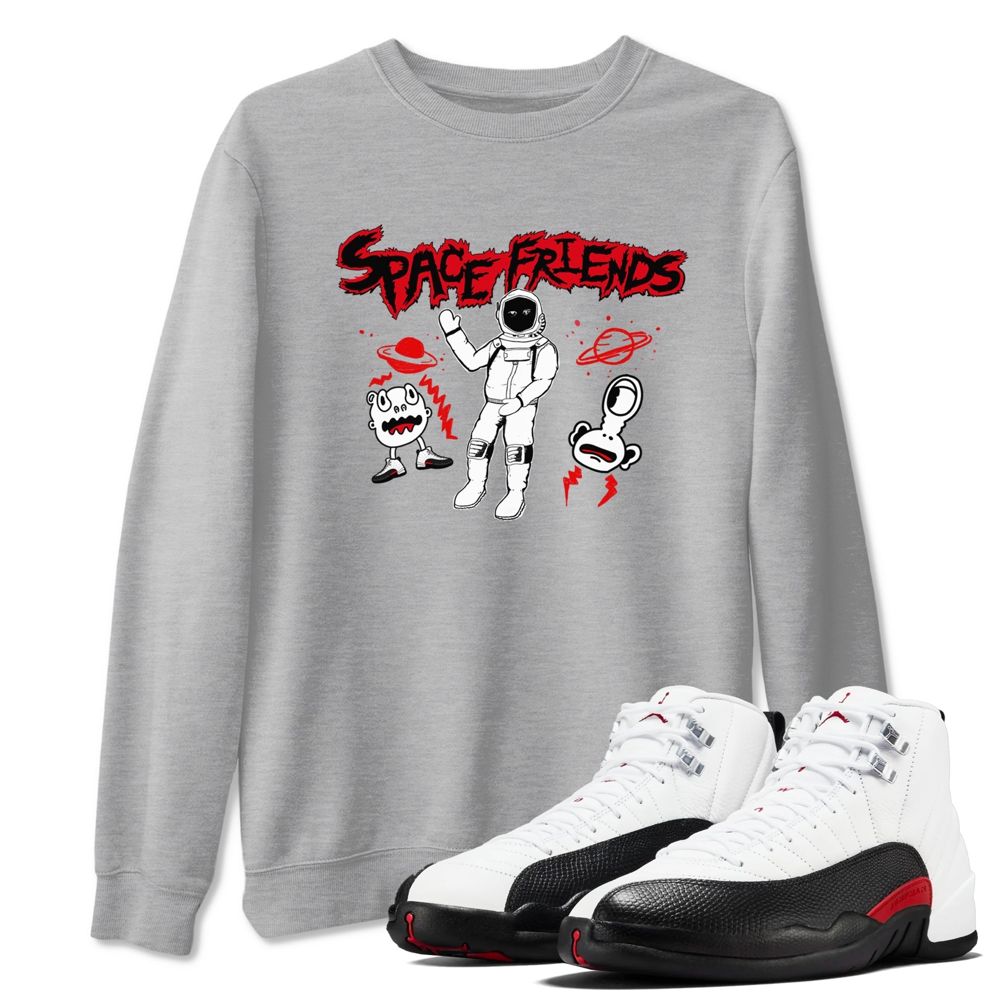 Space Friends snkmatch Tees - Air Jordan 12 Taxi Flip