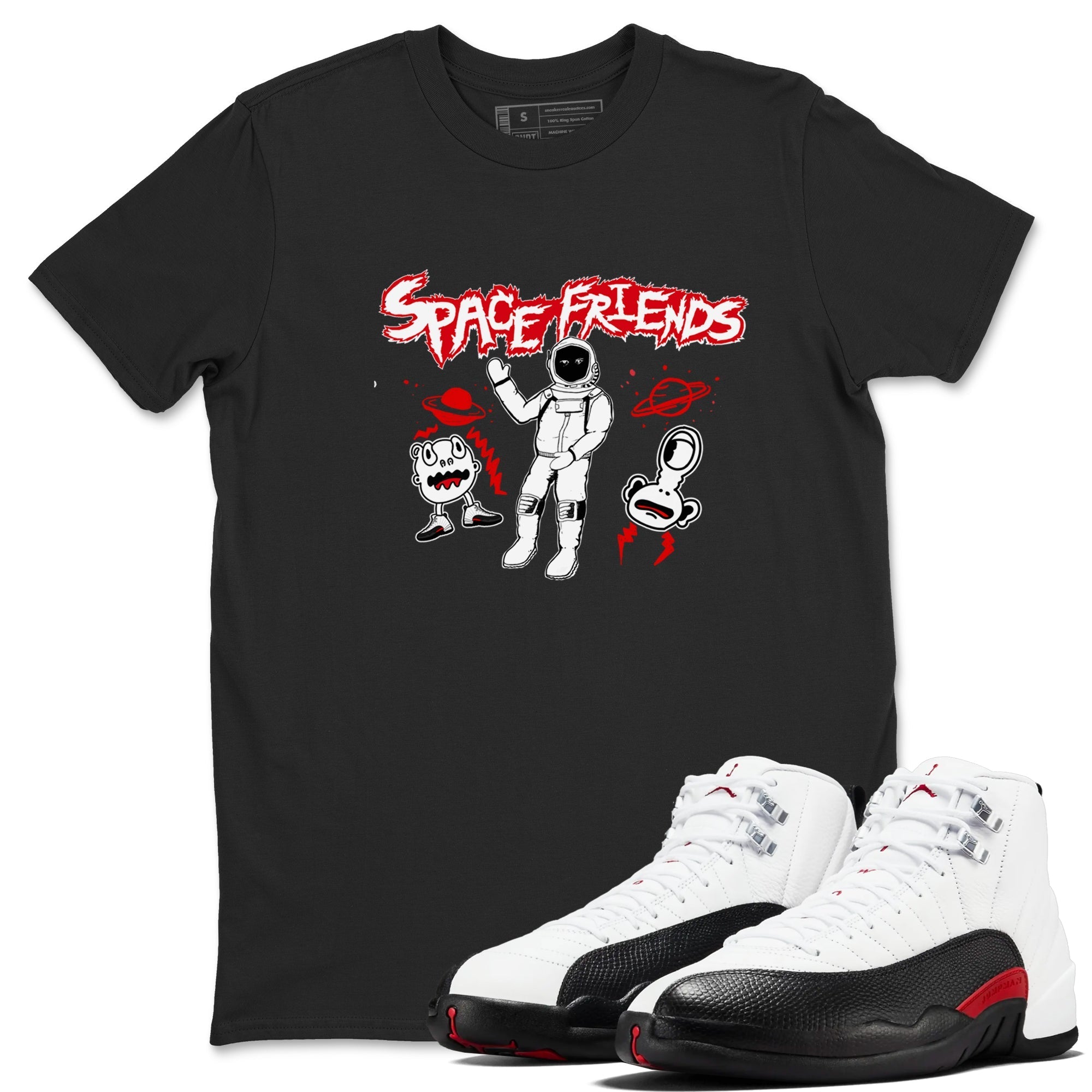 Space Friends snkmatch Tees - Air Jordan 12 Taxi Flip
