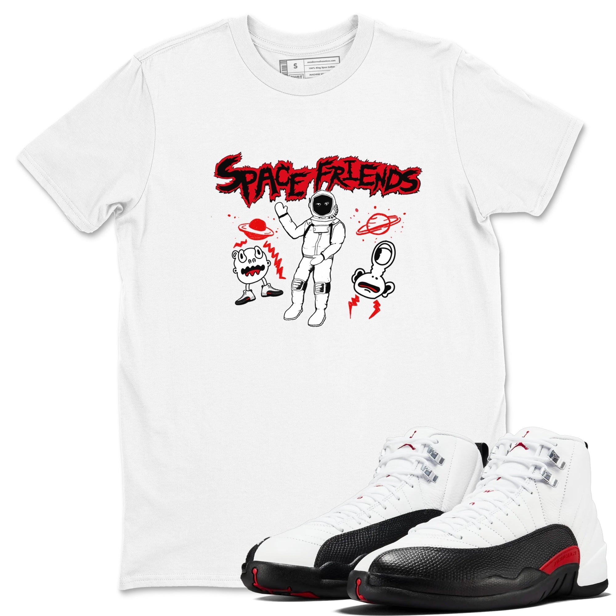 Space Friends snkmatch Tees - Air Jordan 12 Taxi Flip