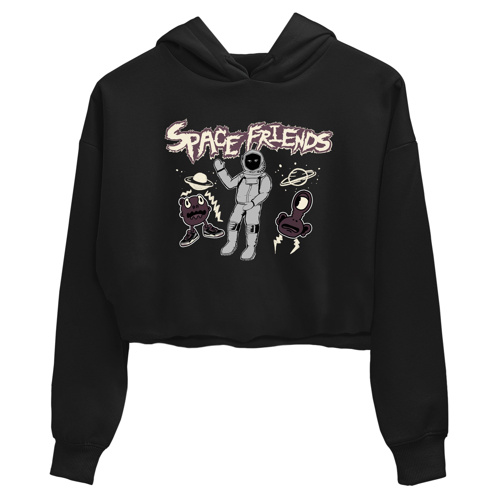 Space Friends snkmatch Women's Top - Air Jordan 3 A Ma Maniere x Black