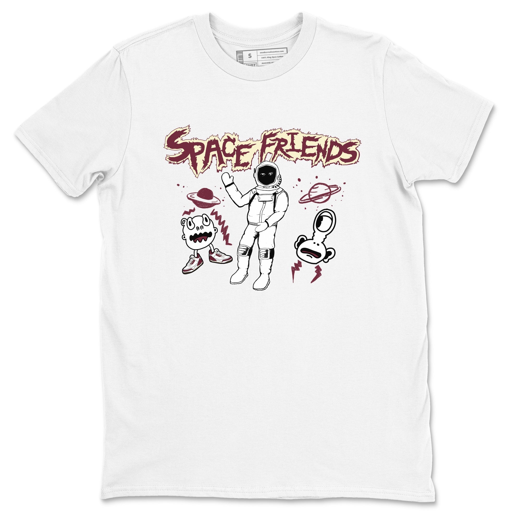 Space Friends snkmatch Tees - Air Jordan 3 A Ma Maniere x Burgundy Crush