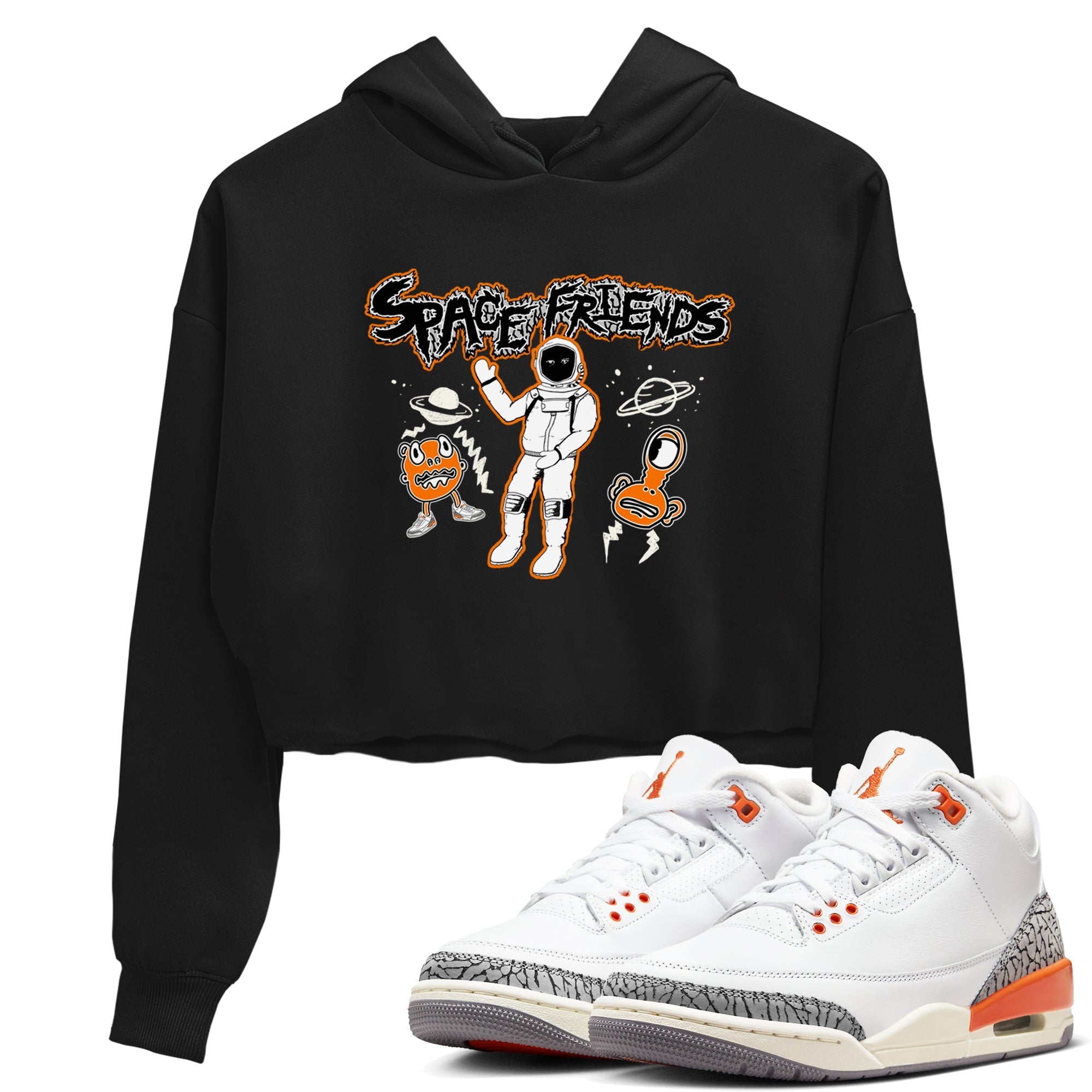 Space Friends snkmatch Women's Top - Air Jordan 3 Georgia Peach