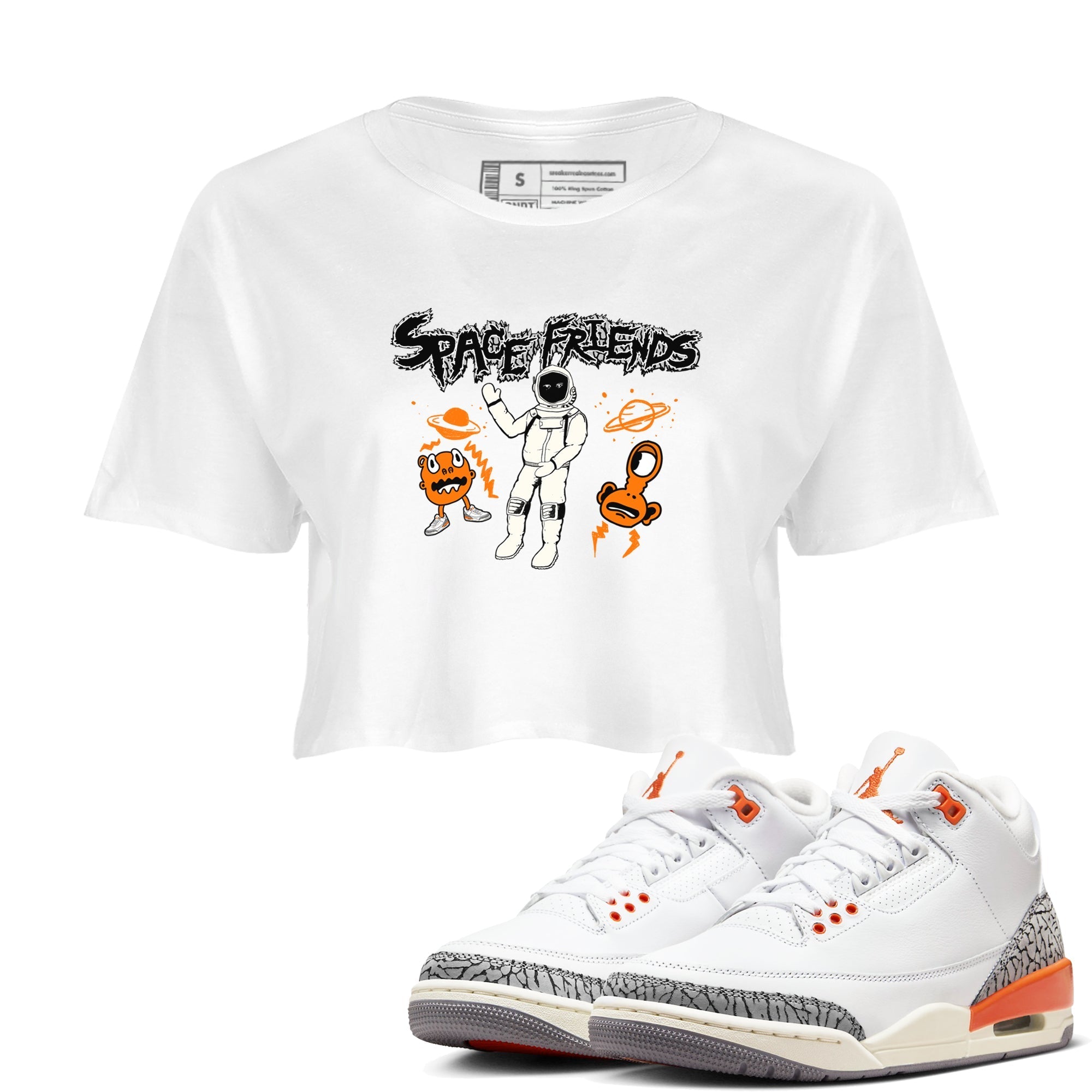Space Friends snkmatch Women's Top - Air Jordan 3 Georgia Peach