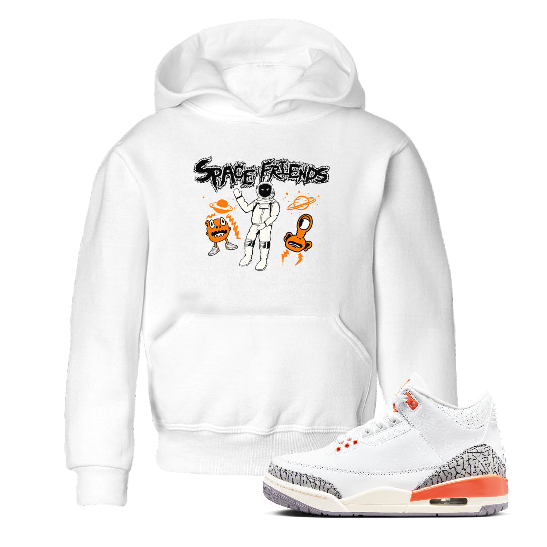 Space Friends snkmatch Tees Kids - Air Jordan 3 Georgia Peach