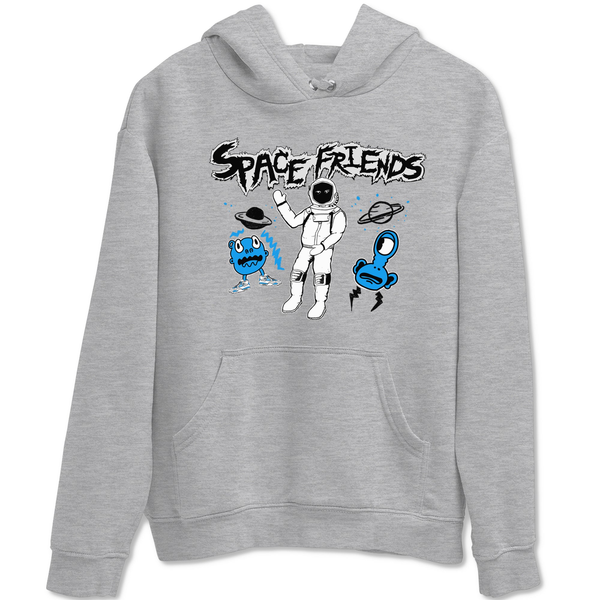 Space Friends snkmatch Tees - Air Jordan 4 Military Blue