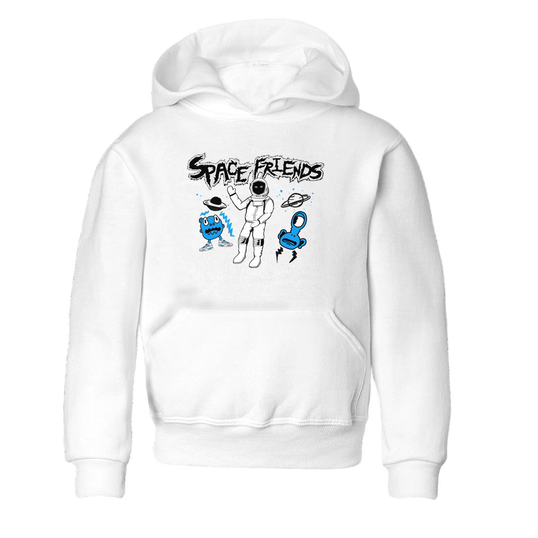 Space Friends snkmatch Tees Kids - Air Jordan 4 Military Blue