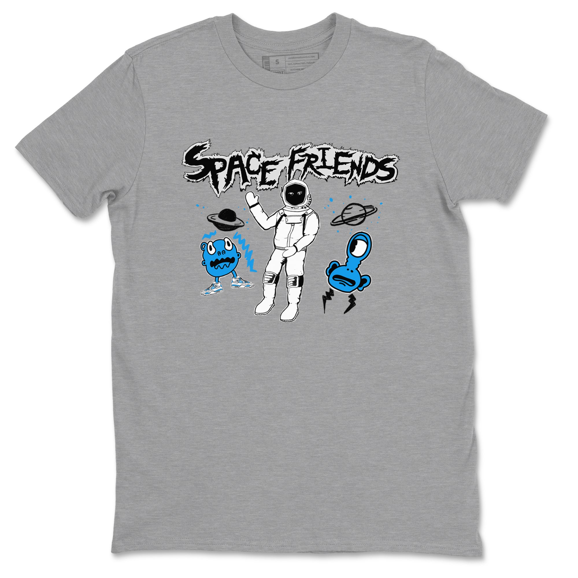 Space Friends snkmatch Tees - Air Jordan 4 Military Blue