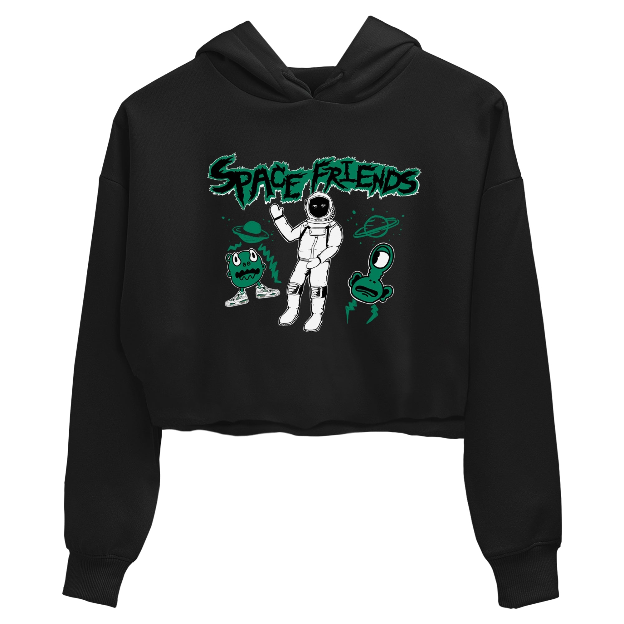 Space Friends snkmatch Women's Top - Air Jordan 4 Oxidized Green