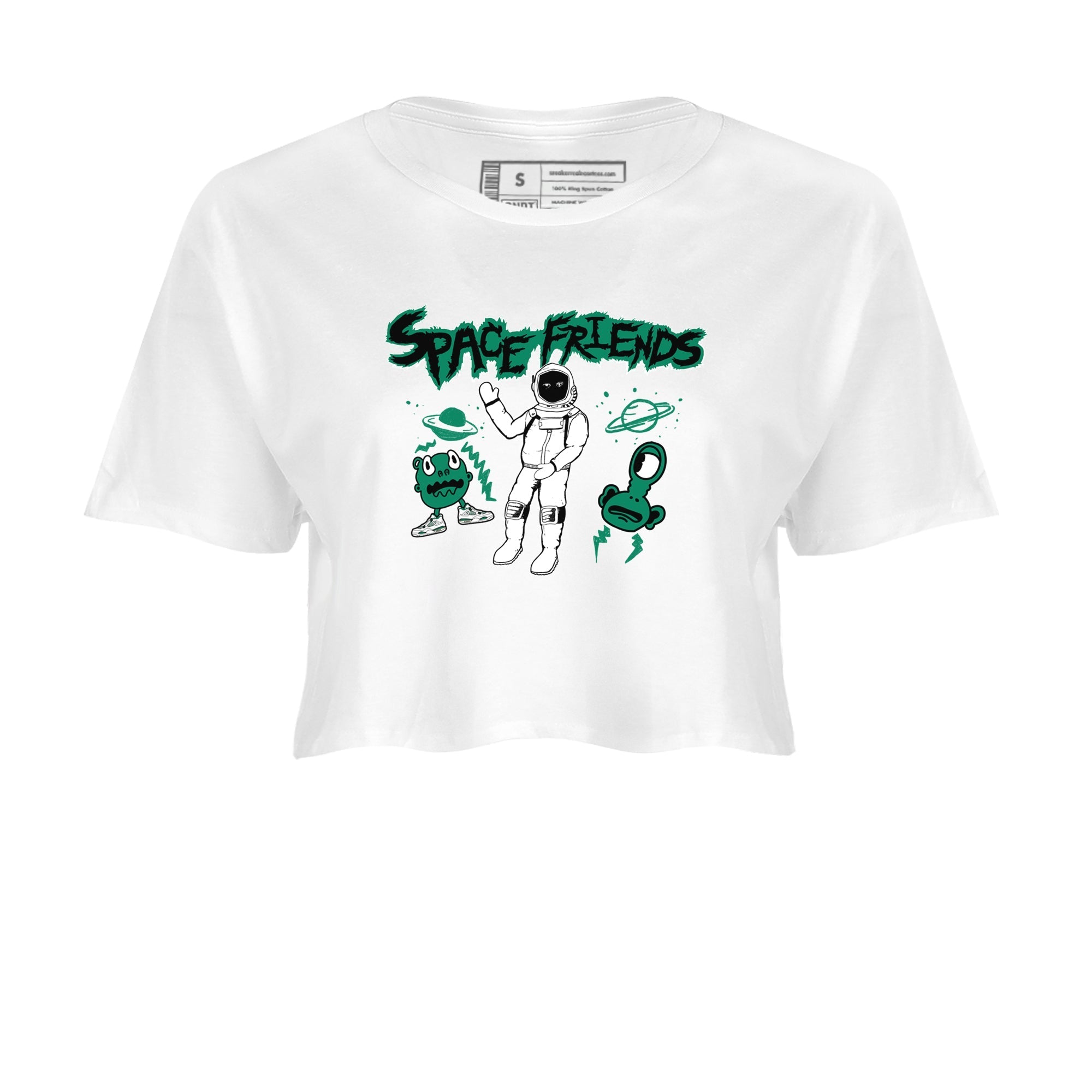 Space Friends snkmatch Women's Top - Air Jordan 4 Oxidized Green