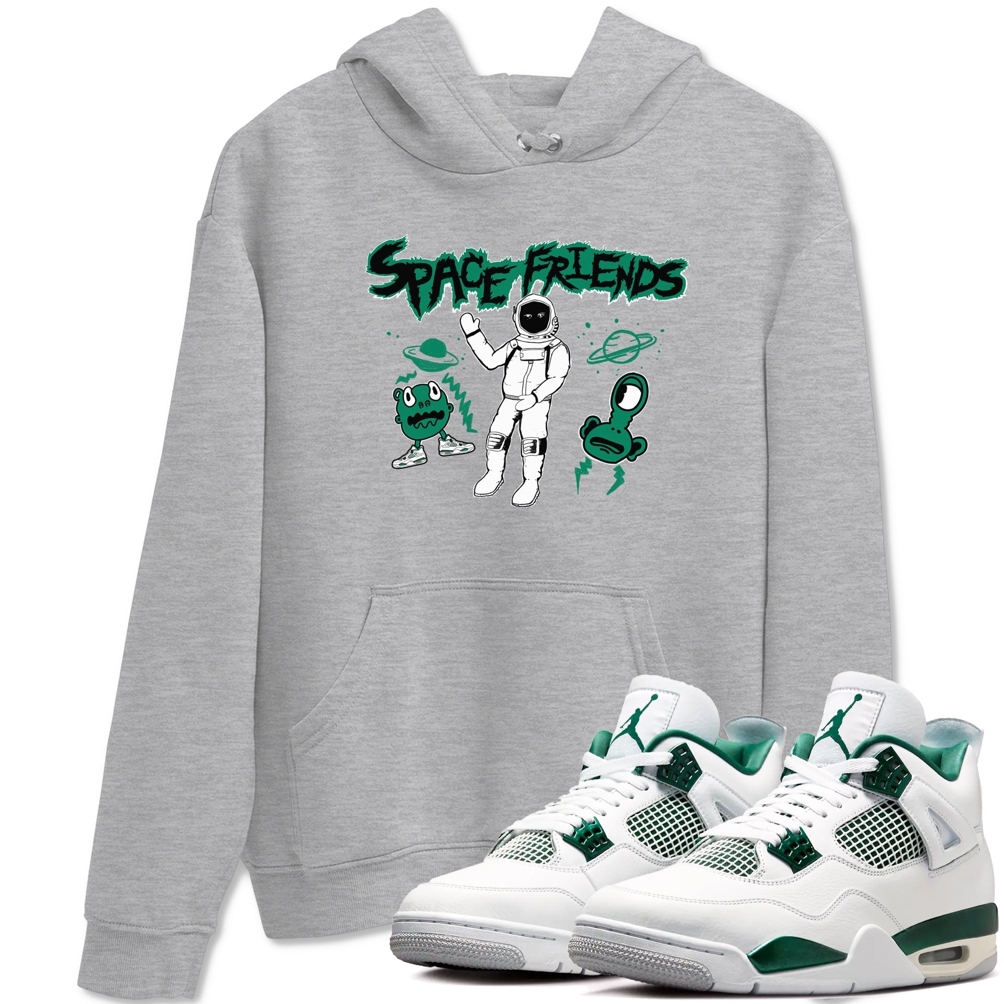 Space Friends snkmatch Tees - Air Jordan 4 Oxidized Green