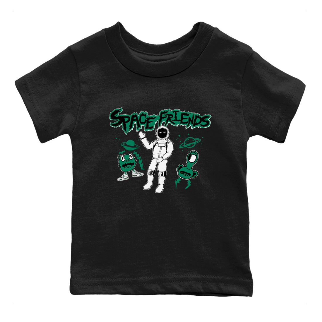 Space Friends snkmatch Tees Kids - Air Jordan 4 Oxidized Green