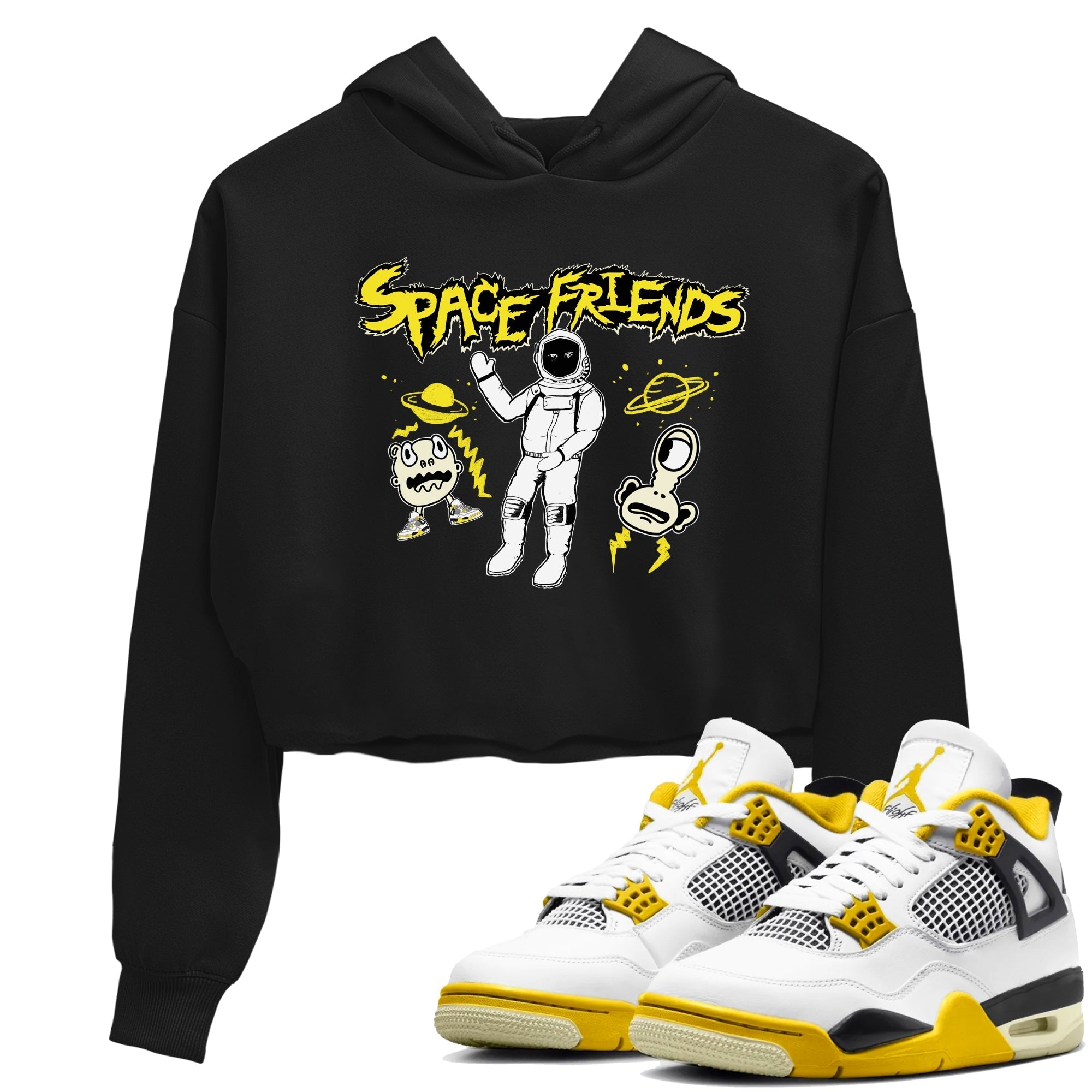 Space Friends snkmatch Women's Top - Air Jordan 4 Vivid Sulfur