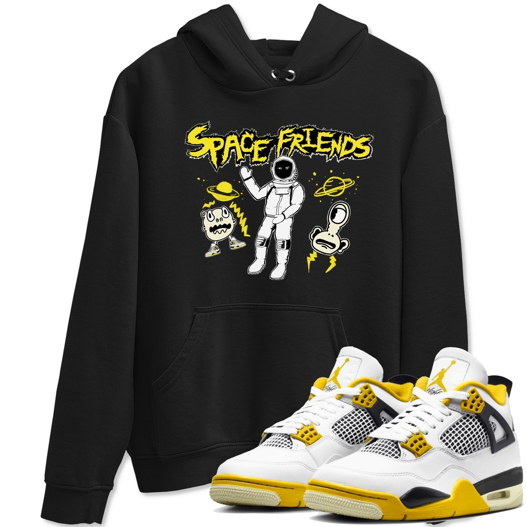 Space Friends snkmatch Tees - Air Jordan 4 Vivid Sulfur