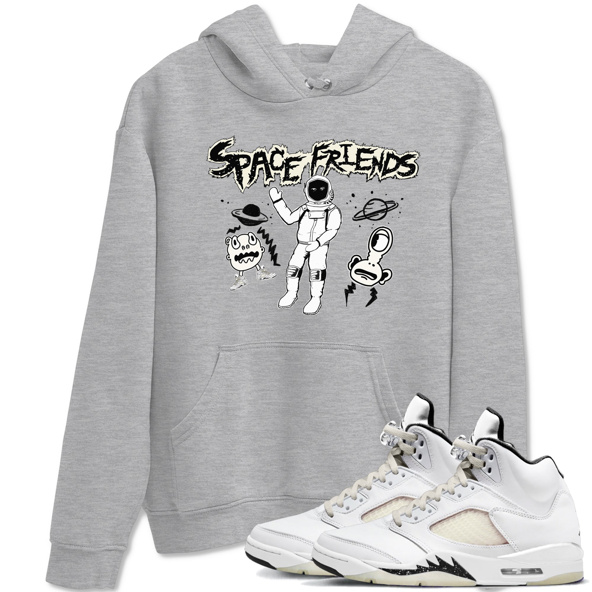 Space Friends snkmatch Tees - Air Jordan 5 Sail