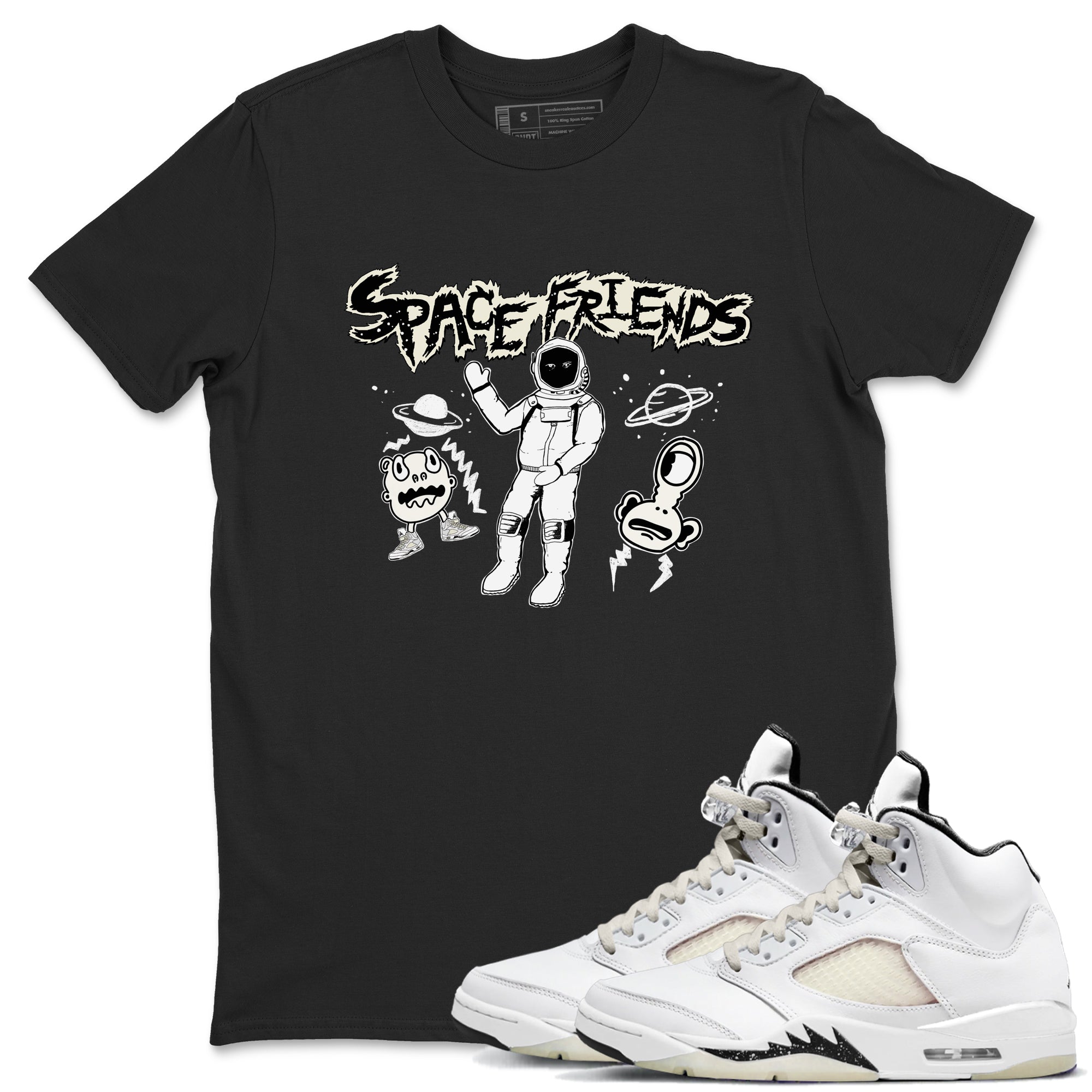 Space Friends snkmatch Tees - Air Jordan 5 Sail