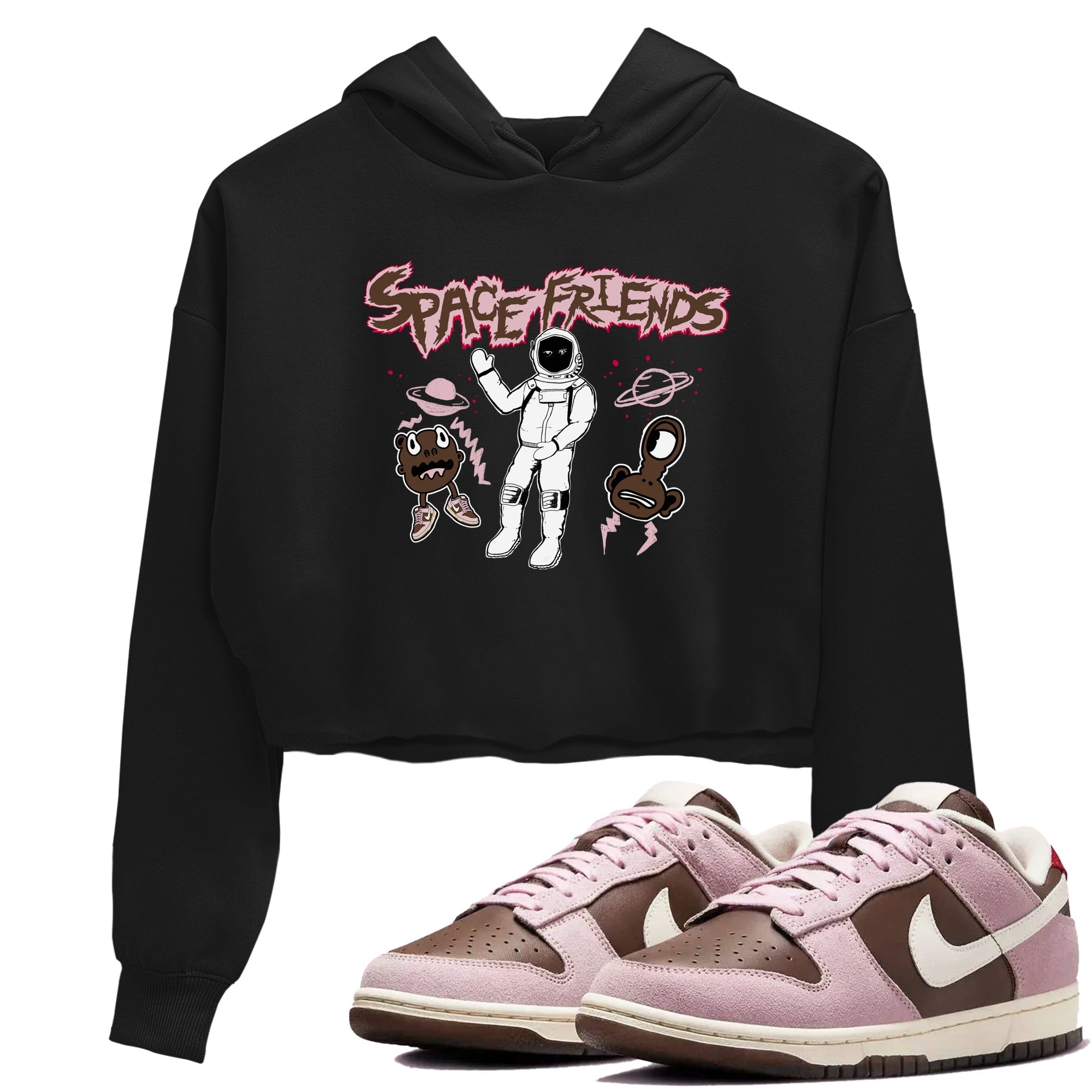 Space Friends snkmatch Tees - Dunk Cacao Wow And Pink Foam