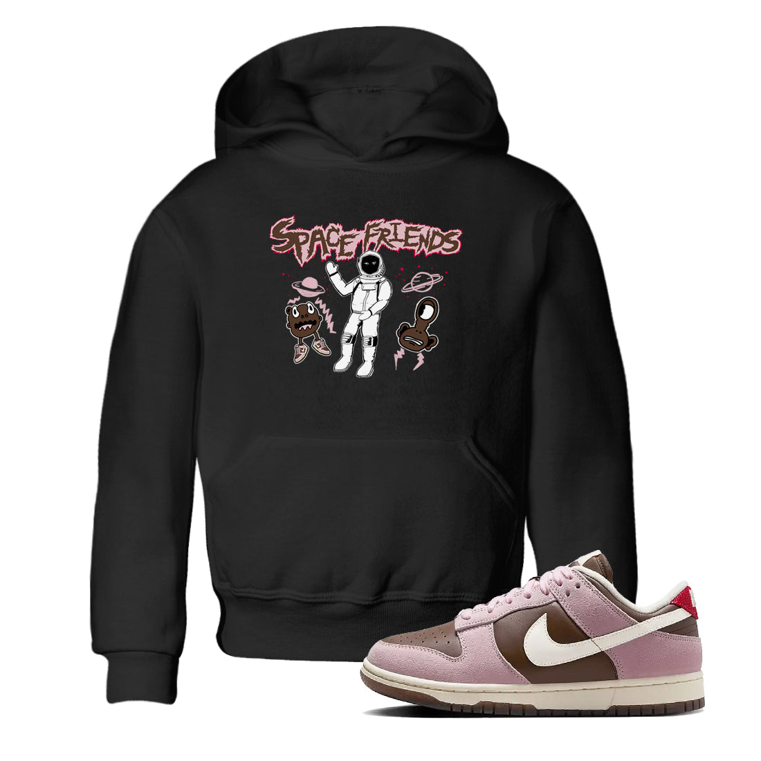 Space Friends snkmatch Tees Kids - Dunk Cacao Wow And Pink Foam