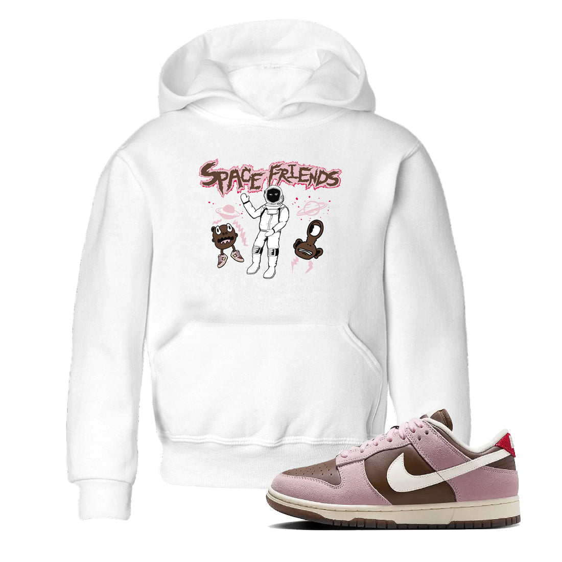 Space Friends snkmatch Tees Kids - Dunk Cacao Wow And Pink Foam