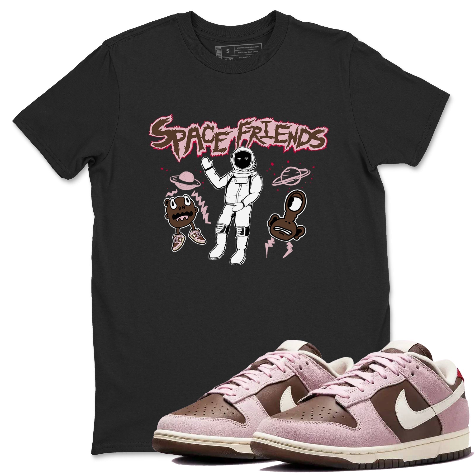 Space Friends snkmatch Tees - Dunk Cacao Wow And Pink Foam