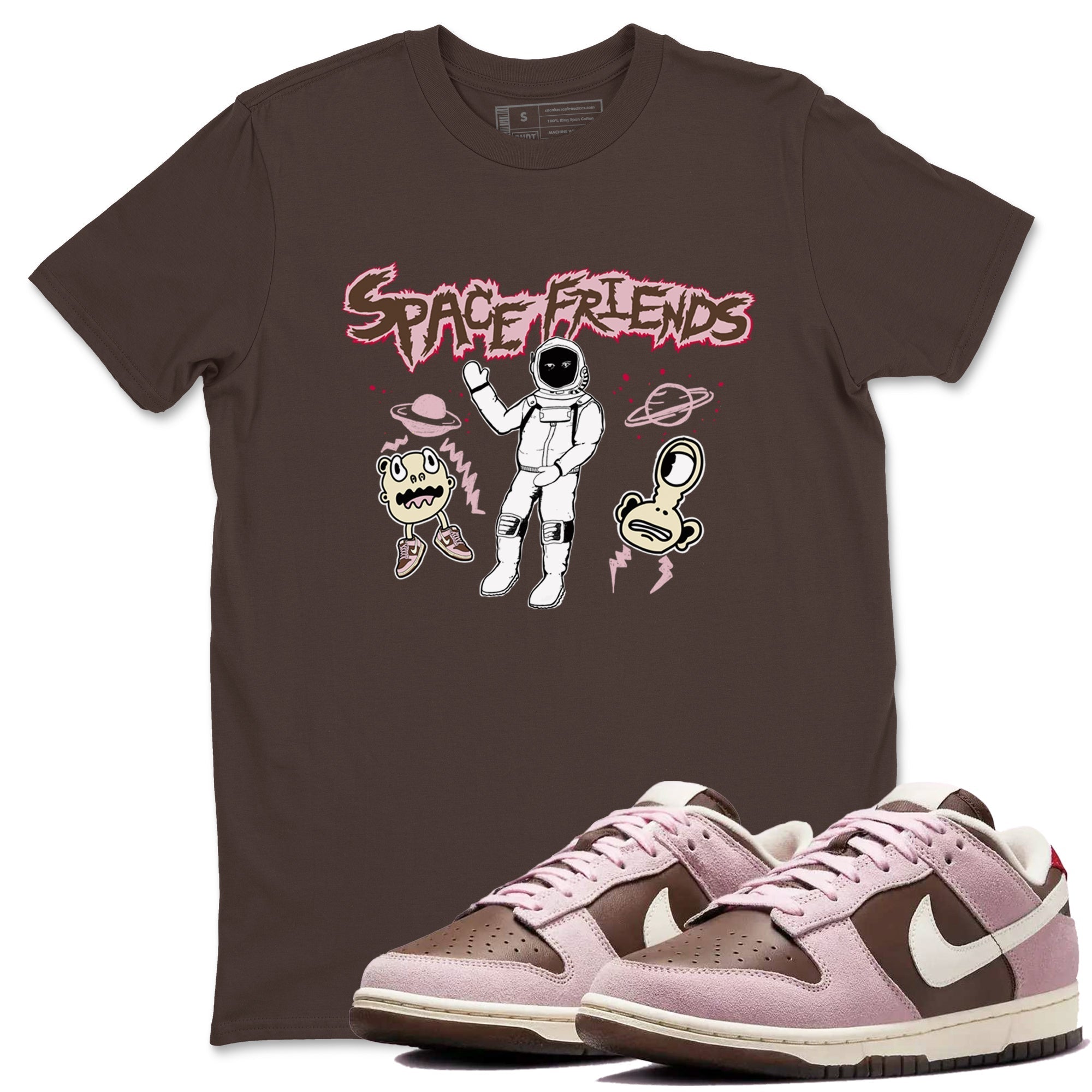 Space Friends snkmatch Tees - Dunk Cacao Wow And Pink Foam