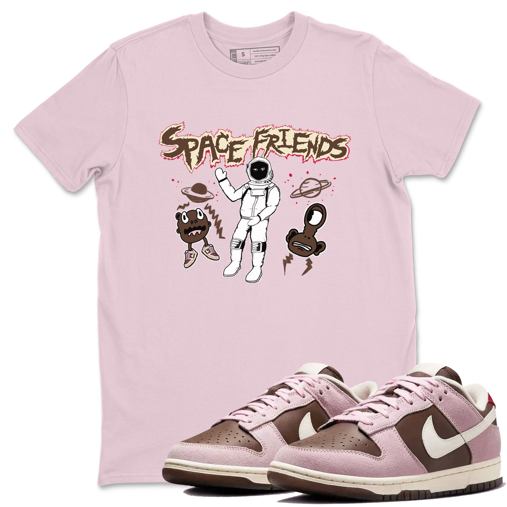 Space Friends snkmatch Tees - Dunk Cacao Wow And Pink Foam