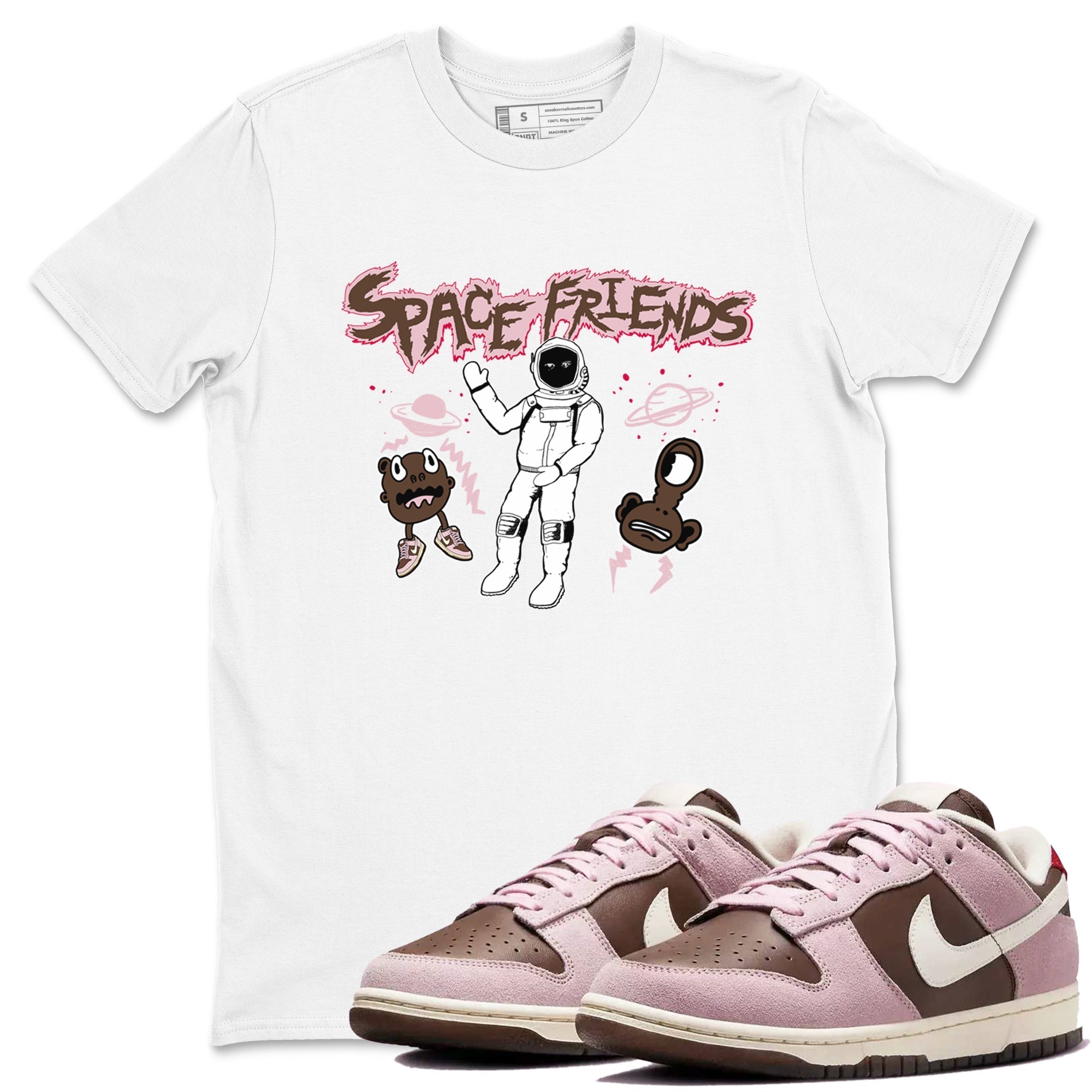 Space Friends snkmatch Tees - Dunk Cacao Wow And Pink Foam