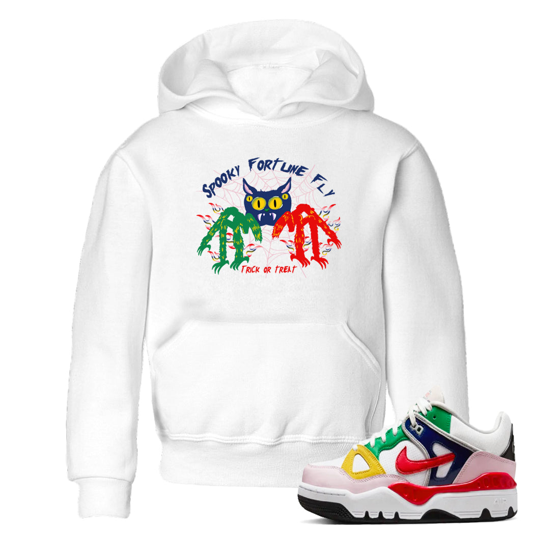 Spooky Fortune Fly snkmatch Tees Kids - Air Force 3 Blue Void and Tour Yellow
