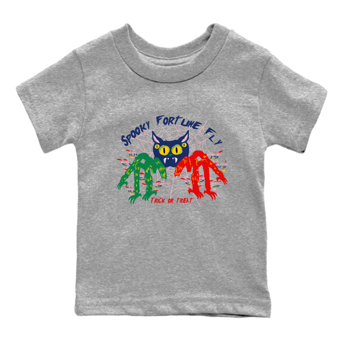 Spooky Fortune Fly snkmatch Tees Kids - Air Force 3 Blue Void and Tour Yellow