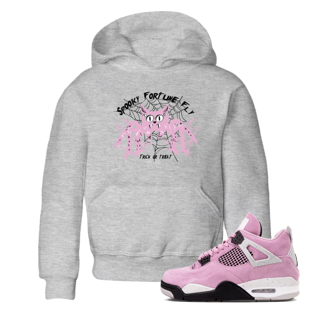 Spooky Fortune Fly snkmatch Tees Kids - Air Jordan 4 Orchid