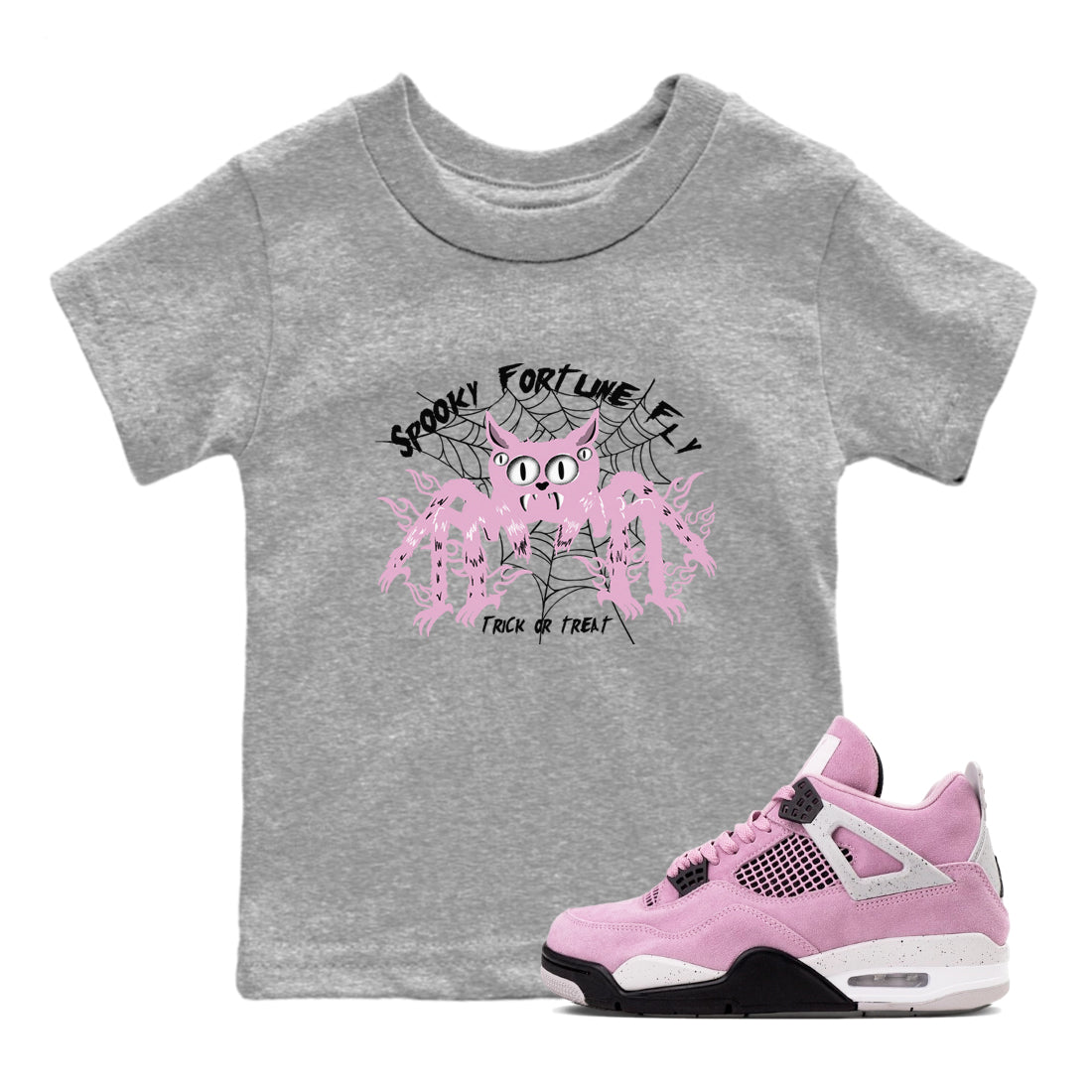 Spooky Fortune Fly snkmatch Tees Kids - Air Jordan 4 Orchid