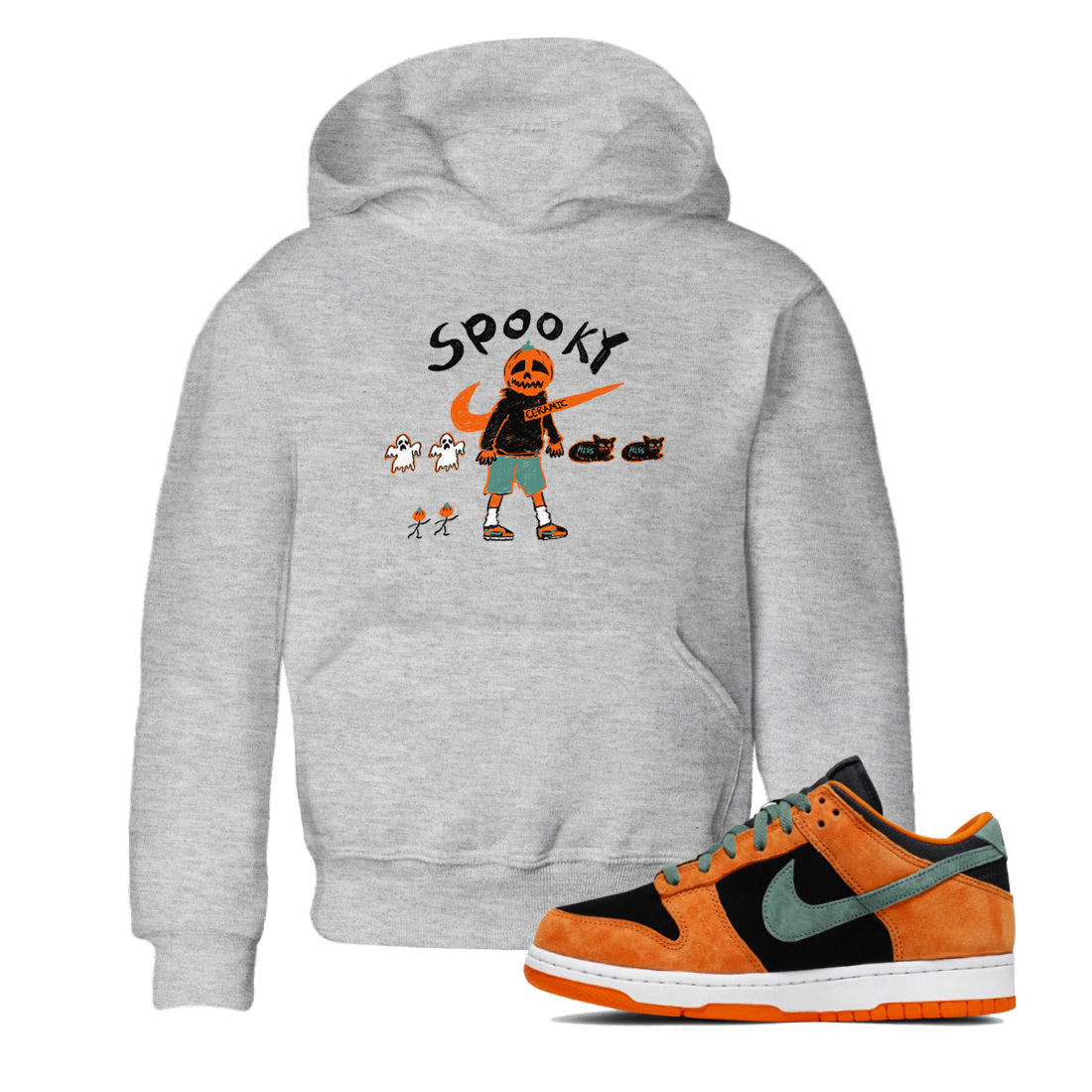 Spooky Pumpkin snkmatch Tees Kids - Dunk Ceramic