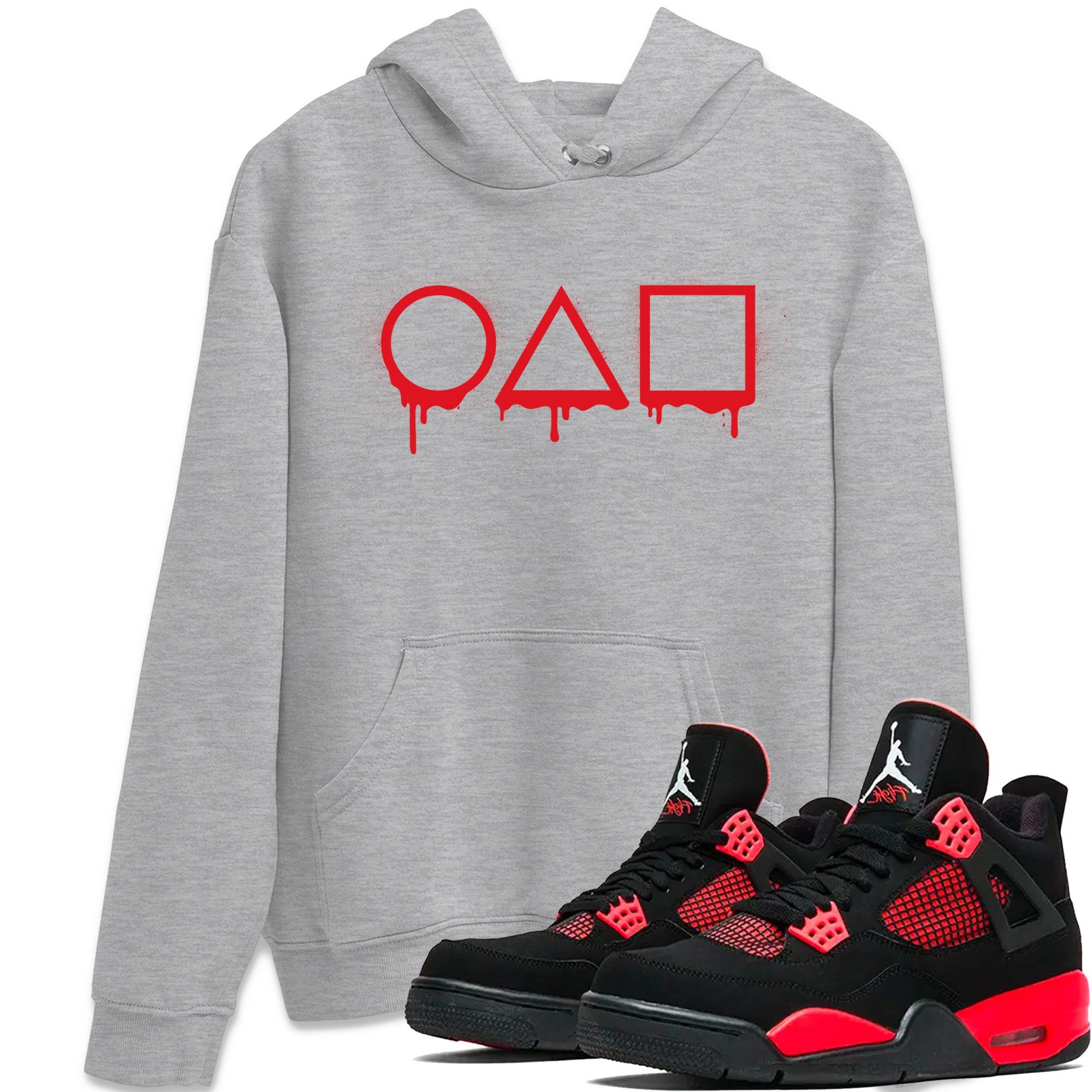 Squid game Unisex Tops - Air Jordan 4 Red Thunder