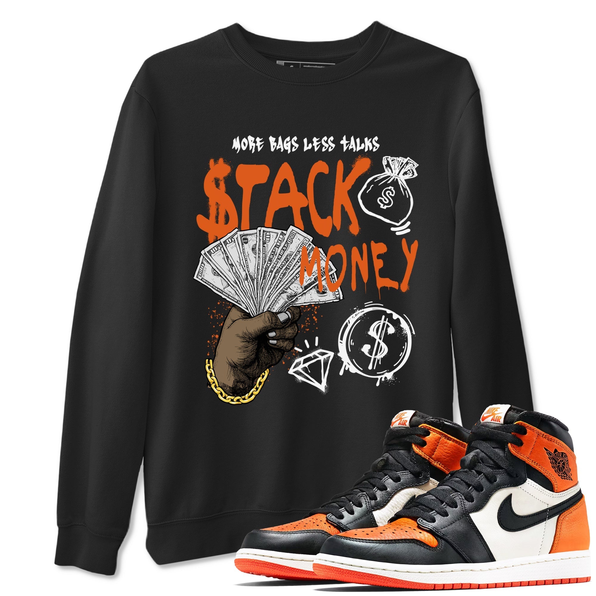 Stack Money snkmatch Tees - Air Jordan 1 Shattered Backboard