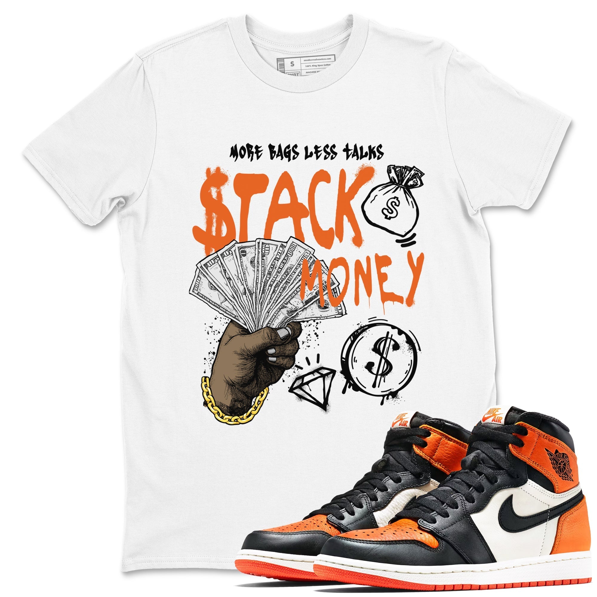 Stack Money snkmatch Tees - Air Jordan 1 Shattered Backboard