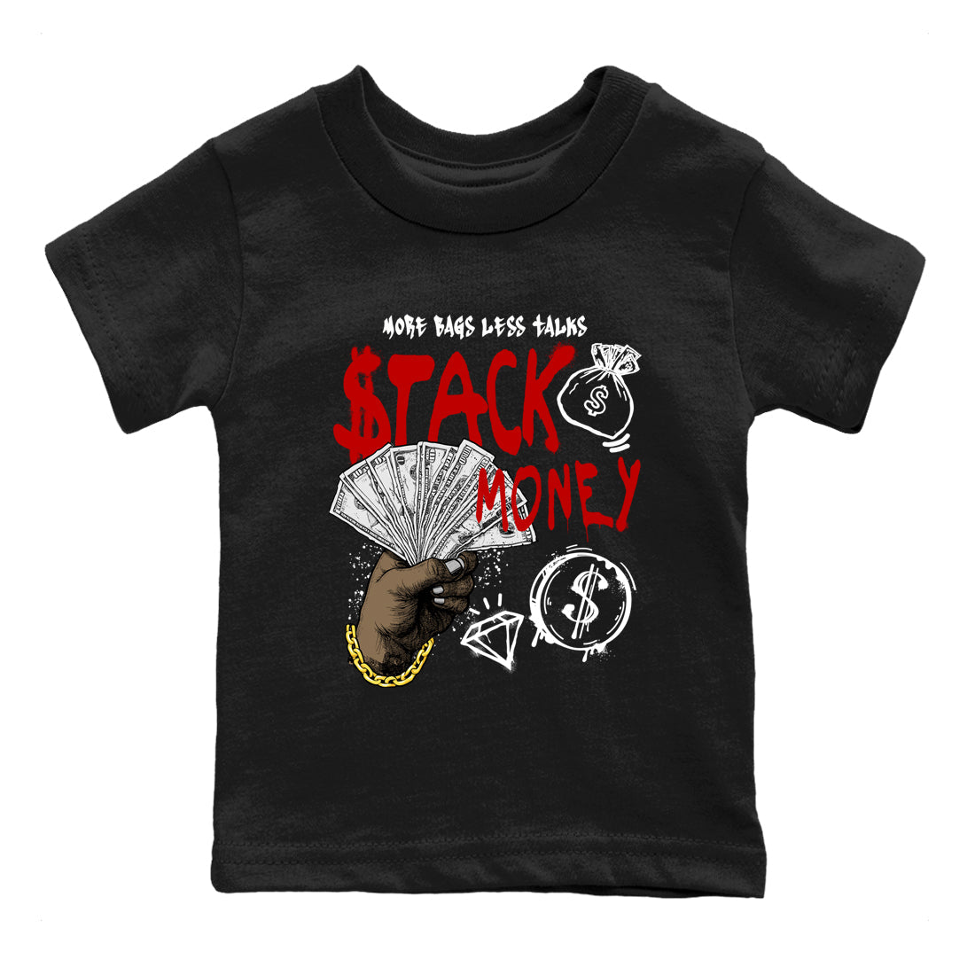 Stack Money snkmatch Tees Kids - Air Jordan 11 Bred