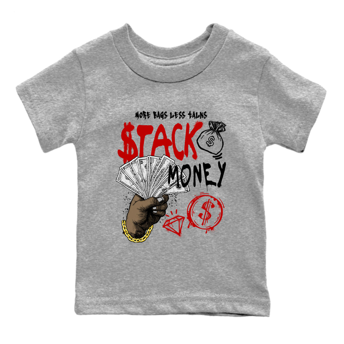 Stack Money snkmatch Tees Kids - Air Jordan 11 Bred