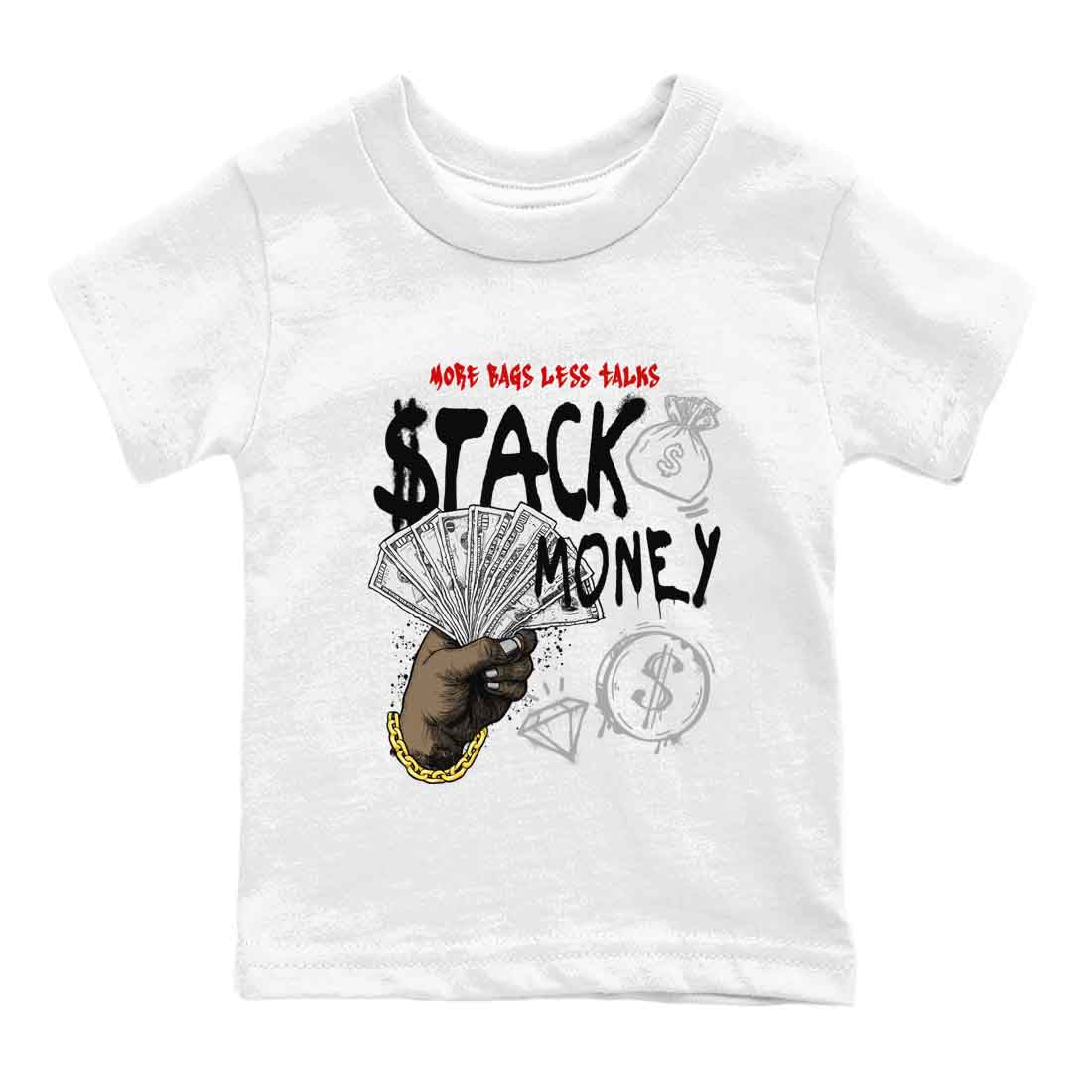 Stack Money snkmatch Tees Kids - Air Jordan 4 White Cement
