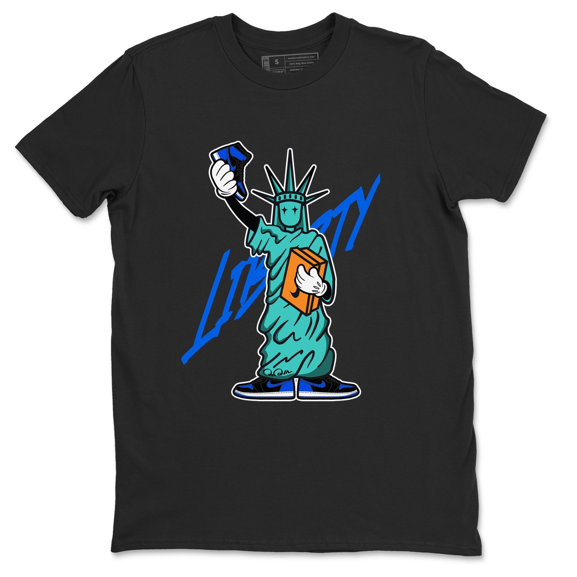 Statue Of Liberty snkmatch Tee - Air Jordan 1 Royal Reimagined