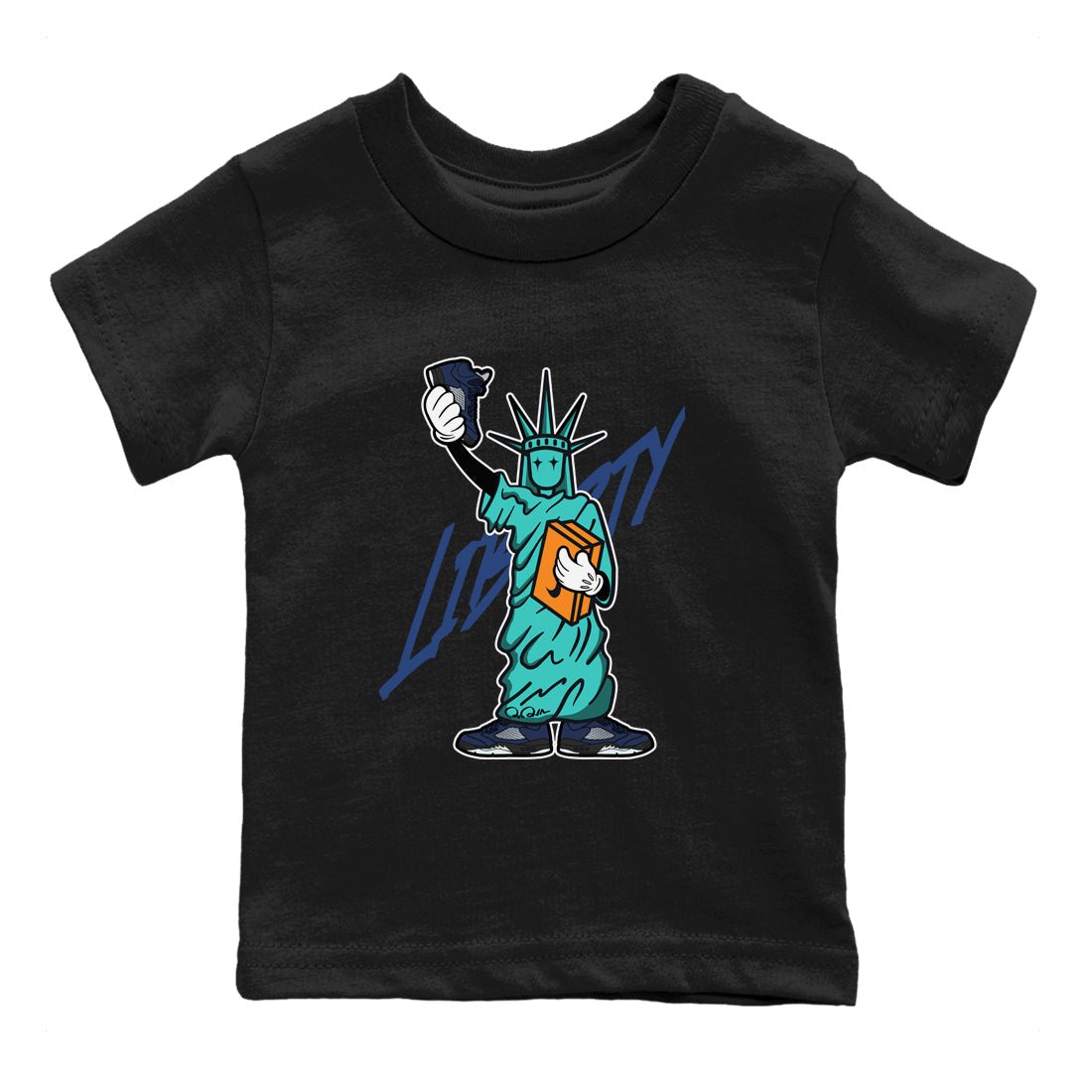Statue Of Liberty snkmatch Tee Kids - Air Jordan 5 Georgetown