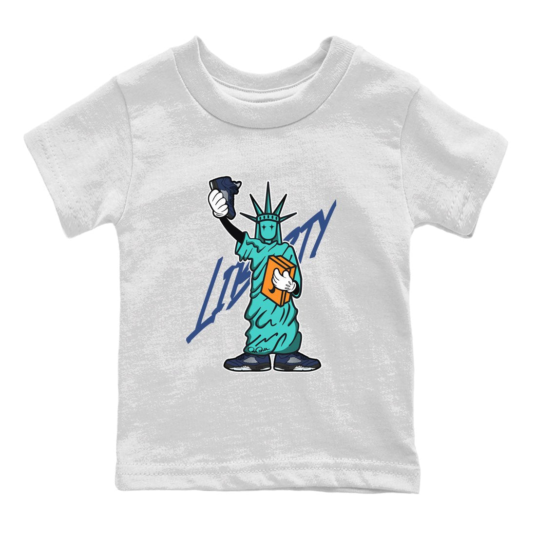 Statue Of Liberty snkmatch Tee Kids - Air Jordan 5 Georgetown