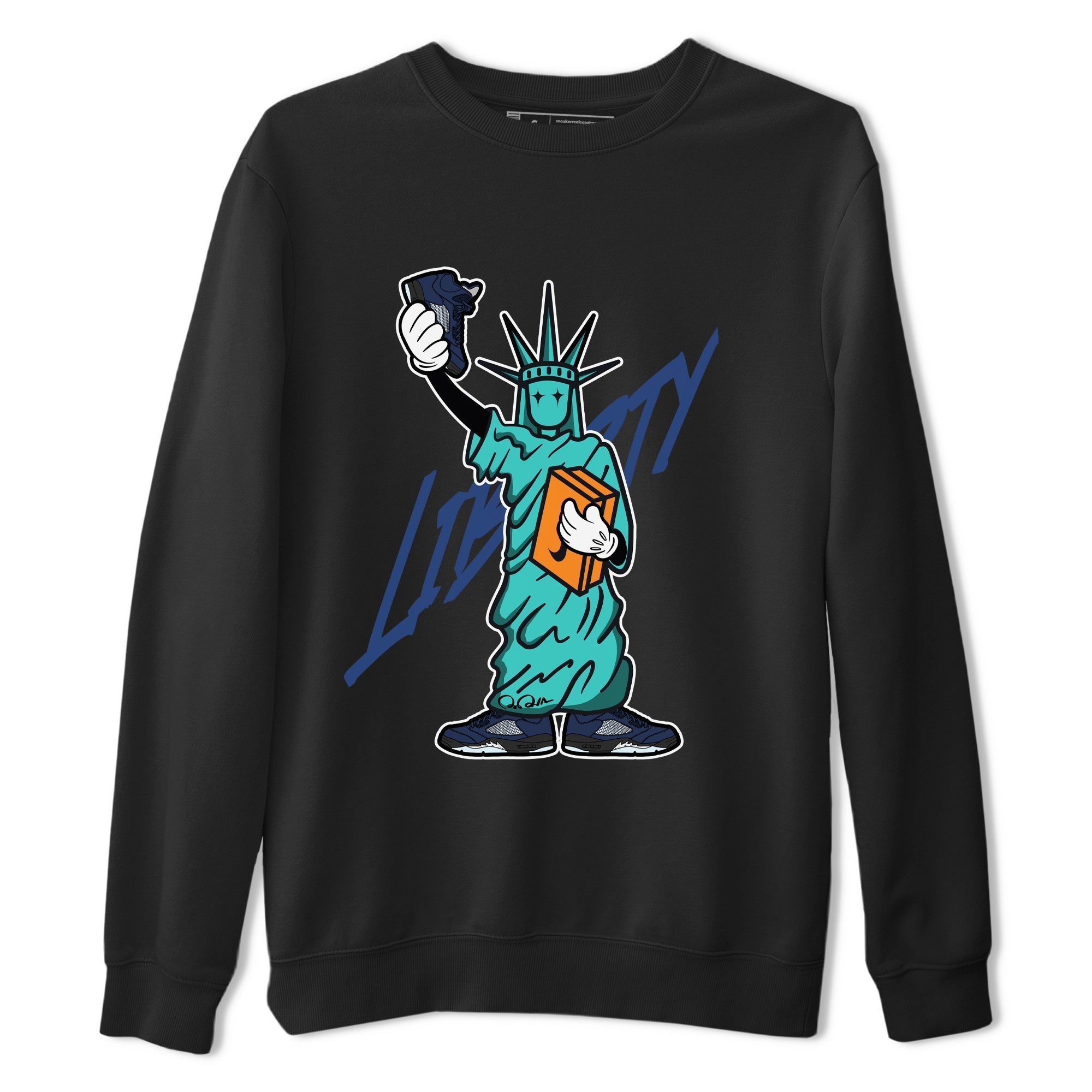 Statue Of Liberty snkmatch Tee - Air Jordan 5 Georgetown