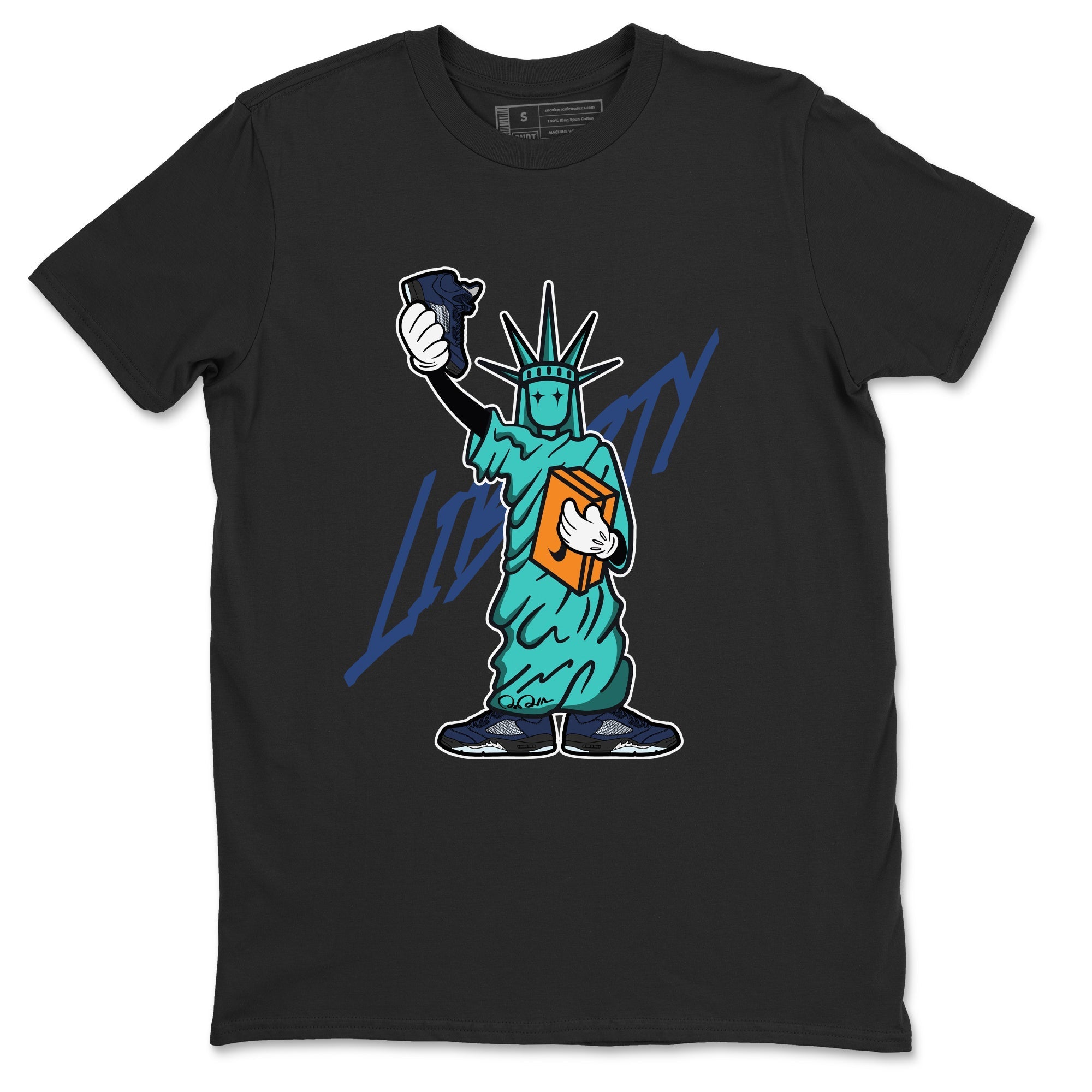 Statue Of Liberty snkmatch Tee - Air Jordan 5 Georgetown