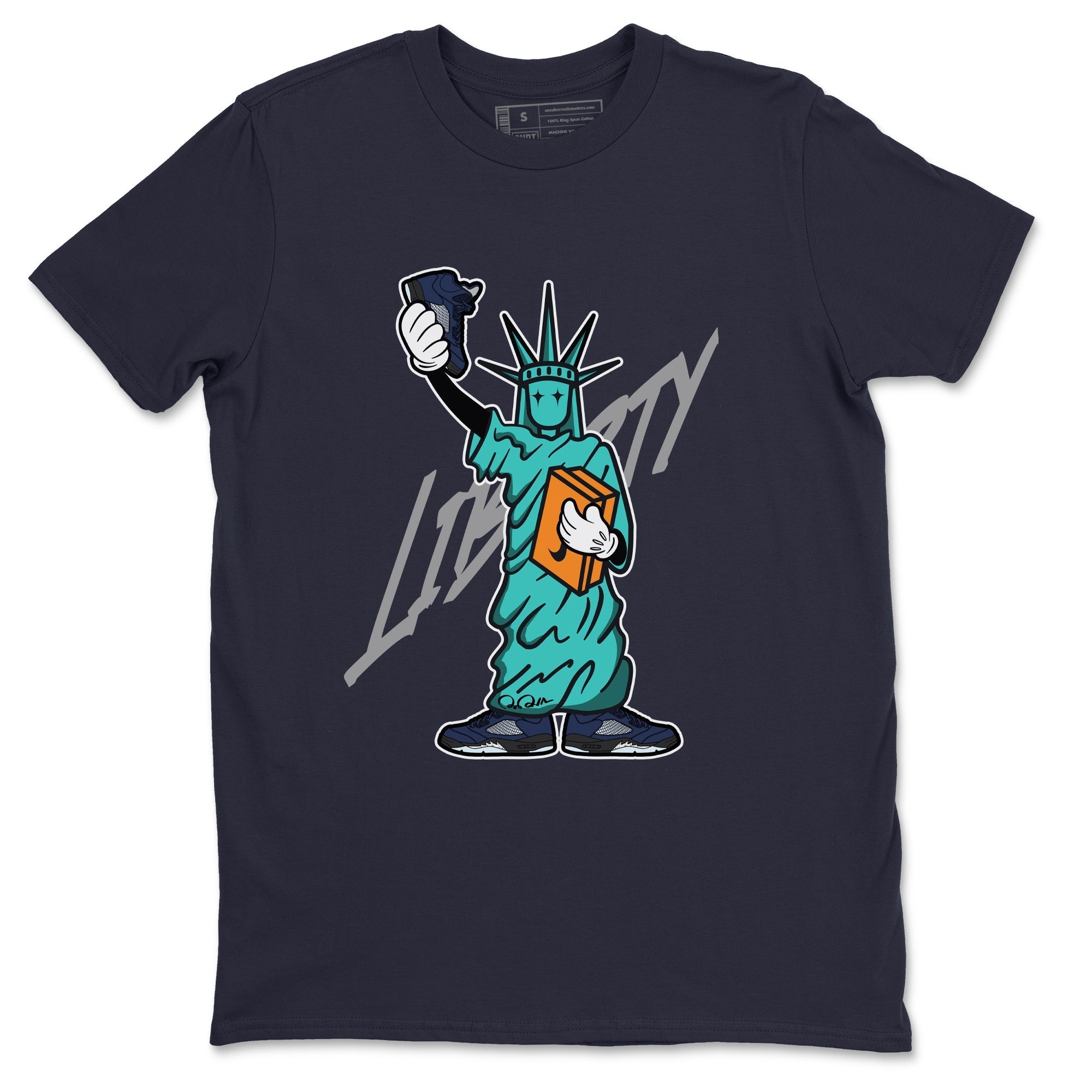 Statue Of Liberty snkmatch Tee - Air Jordan 5 Georgetown
