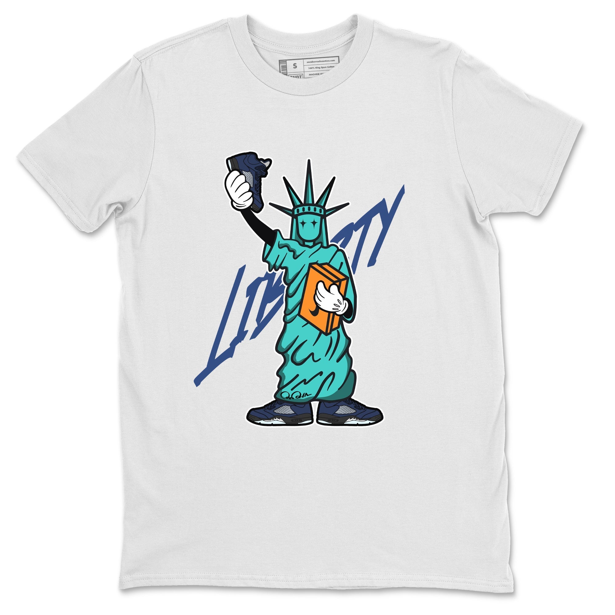Statue Of Liberty snkmatch Tee - Air Jordan 5 Georgetown